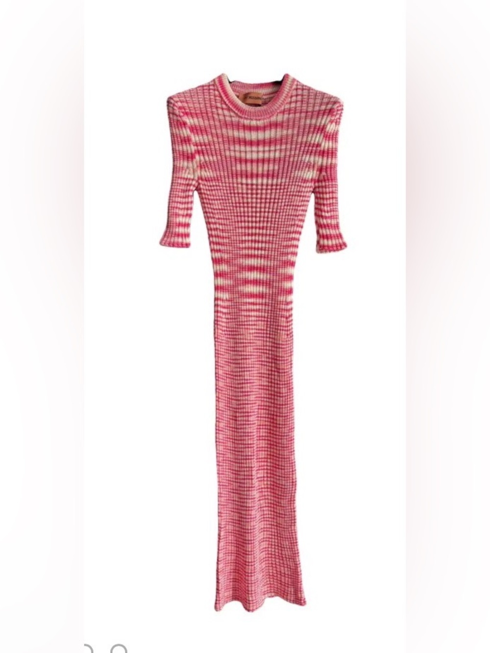 Missoni Pink Tie-Dye Ribbed Knit Midi Dress